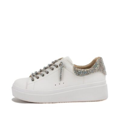 Women Yellow Box  | Evalia Rhinestone Sneaker