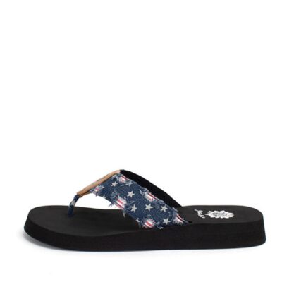 Women Yellow Box  | Firework Flip Flop Navy