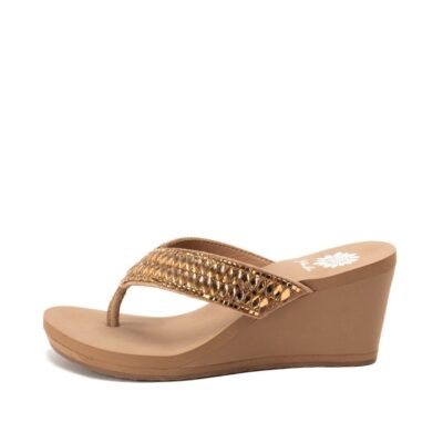 Women Yellow Box  | Sana Wedge Sandal